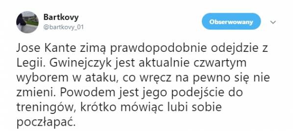 Jose Kante zimą może odejść